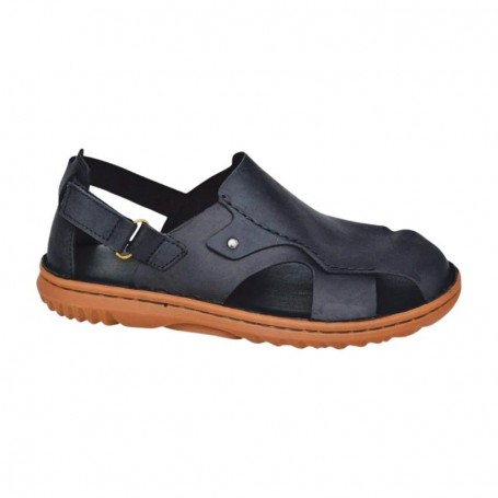 Sandale orthopédique homme cuir noir – Confort ergonomique – SDL3130