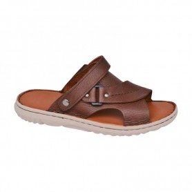 Sandale orthopédique homme cuir marron – Style et confort – SDL3131