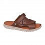 Sandale orthopédique homme cuir marron – Style et confort – SDL3131