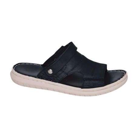 Sandale orthopédique homme cuir noir – Confort et durabilité – SDL3135