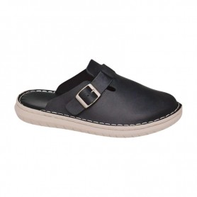 Sandale orthopédique homme cuir noir – Confort et maintien – SDL3139