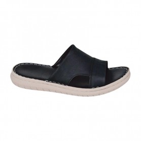 Sandale orthopédique homme cuir noir – Simplicité et confort – SDL3141