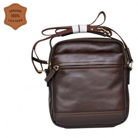 Sacoche homme en cuir marron foncé – Luxe et durabilité – SC3232