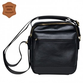Sacoche homme cuir noir véritable – Style professionnel – SC3236