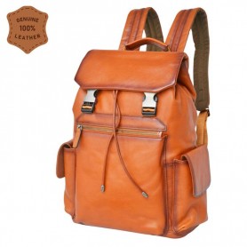 Sac à dos vintage en cuir véritable – Style rétro – SC3242