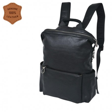 Sac à dos en cuir noir design moderne – Élégance et robustesse – SC3244