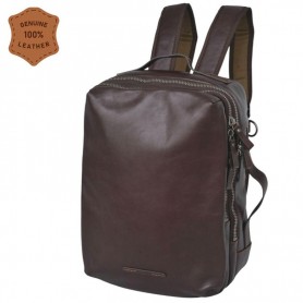 Sac à dos en cuir marron foncé – Élégance et praticité – SC3248