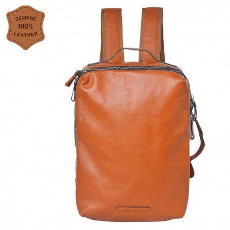 Sac à dos en cuir marron clair – Design épuré et élégant – SC3250