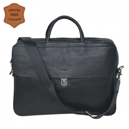 Sac en cuir noir – Élégance et raffinement professionnel – SC3253