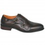 Chaussure double boucle homme cuir marron – Élégance - CDV1798