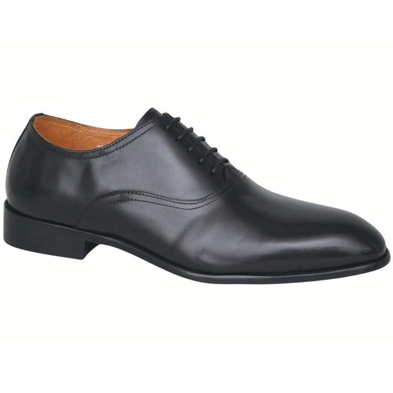 DESIGN - Chaussures derby en cuir avec détails richelieu - Noir