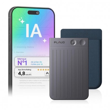Plaud Note – Enregistreur Vocal IA 64 Go – Transcription et Résumé Automatique