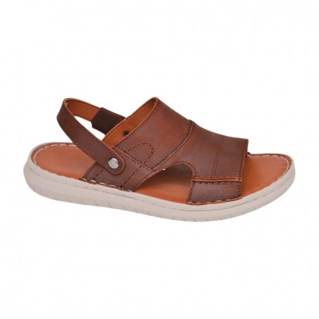 Sandale orthopédique homme cuir marron – SDL3146