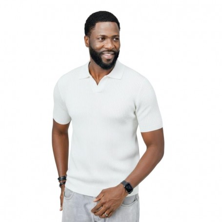 Polo blanc homme élégant – Mode premium – TSH911
