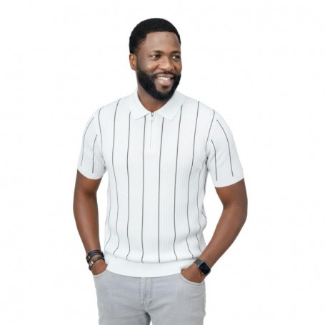 Polo rayé vertical homme – Style premium – TSH912