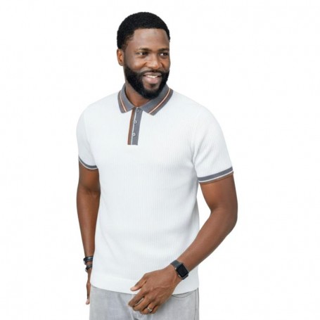 Polo blanc homme élégant – Mode premium – TSH915