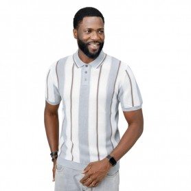 Polo rayé vertical homme – Style chic – TSH919