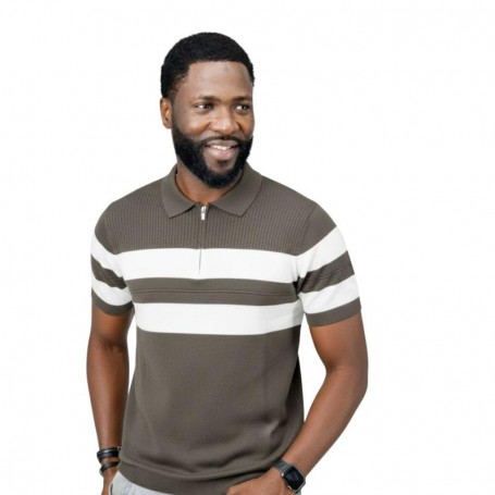 Polo homme rayures larges – Mode tendance – TSH920