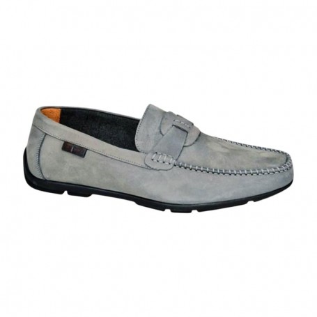 Mocassin velours gris homme – Style chic – MOC698