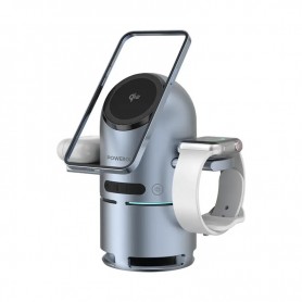 Powerology Station de Charge Sans Fil Qi2 - Haut-Parleur – 3-en-1