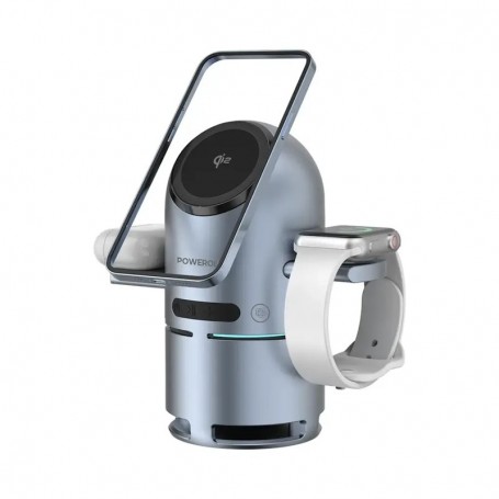 Powerology Station de Charge Sans Fil Qi2 - Haut-Parleur – 3-en-1