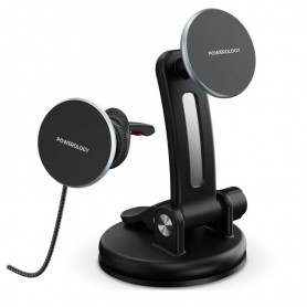 Powerology Airwave Chargeur de Voiture Magnétique Sans Fil Qi2
