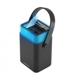 Powerology Halo Beam Power Bank 40000mAh – Lumière LED – Poignée Portable