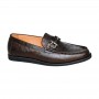 Mocassin marron embossé homme – Style premium – MOC707