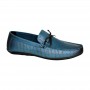 Mocassin bleu décoré homme – Style tendance – MOC708