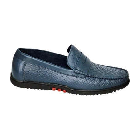 Mocassin bleu tressé homme – Style moderne – 39 à 46 – MOC713