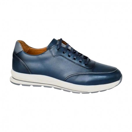 Baskets homme cuir bleu premium – Style chic – SNK578