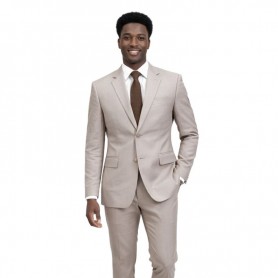 Costume homme beige élégant à Dakar – Costume mariage – CTM508