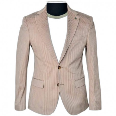 Veste homme beige rayée élégante – Style chic – VST228