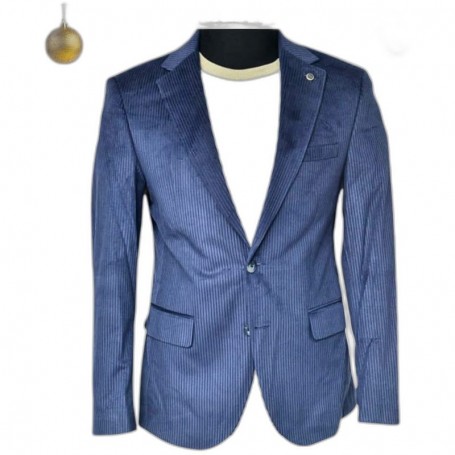 Veste homme bleue rayée élégante – Style formel – VST231