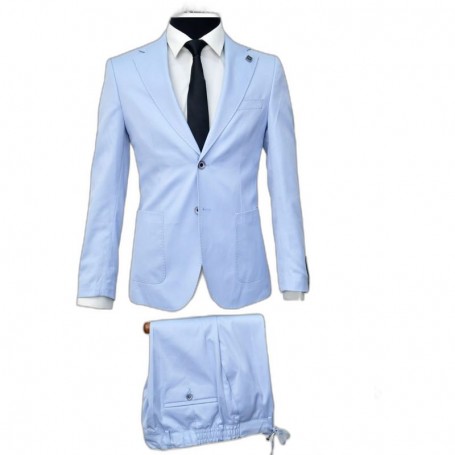 Costume homme premium bleu clair – Élégance italienne – CTM513