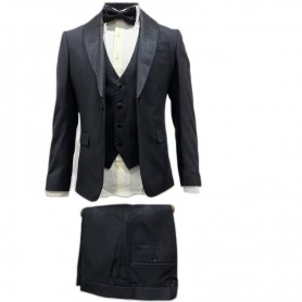 Smoking homme premium noir – Cérémonie et mariage – CTM514