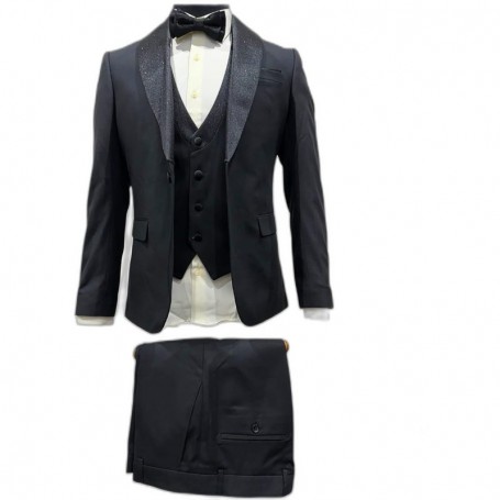 Smoking homme premium noir – Cérémonie et mariage – CTM514