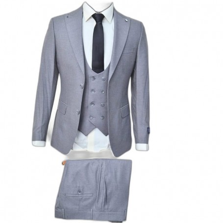 Costume homme premium gris – Élégance moderne – CTM521