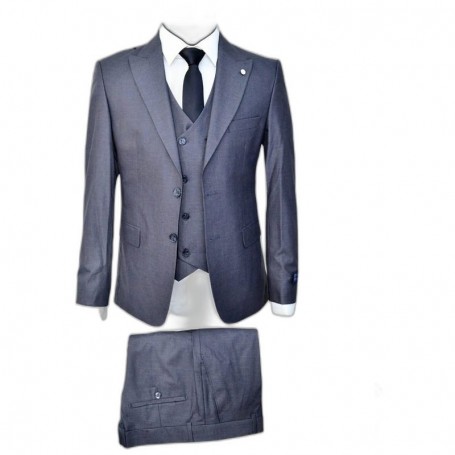 Costume homme premium gris avec gilet – Élégance moderne – CTM528