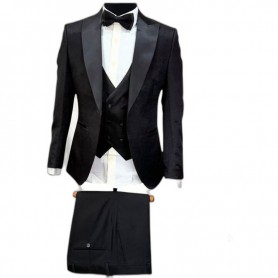 Smoking homme premium noir – Mariage et cérémonie – CTM531