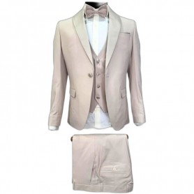 Smoking homme premium beige – Élégance cérémonie – CTM532