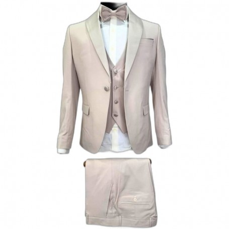 Smoking homme premium beige – Élégance cérémonie – CTM532