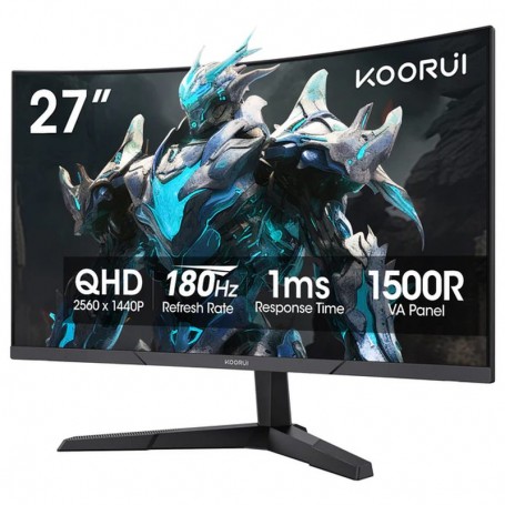 Ecran Moniteur Gaming Incurvé KOORUI 27E6QCA 27″ QHD 180Hz 1ms VA