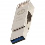 Clé USB HP 128GB OTG Métal 3.2 Type-C Type-A X206c