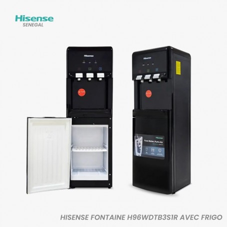 Fontaine à Eau HISENSE Noir H96WDTB3S1R avec Réfrigérateur Intégré