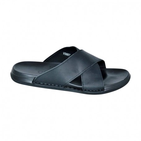 Sandale Homme Noir Croisée – Sandales Confort – SDL3227