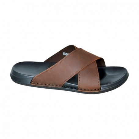 Sandale Homme Marron Croisée – Sandales Élégantes – SDL3228