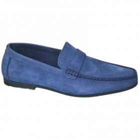 Mocassin Homme Bleu Nubuck – Chaussures Élégantes – MOC749