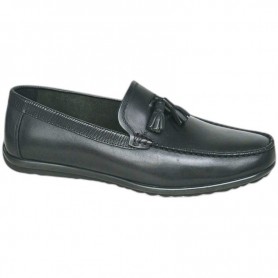 Mocassin Homme Noir Chic à Pompons – Chaussures Élégantes – MOC759
