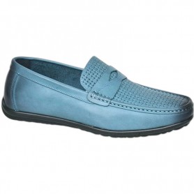 Mocassin Homme Bleu Tressé – Chaussures Élégantes – MOC761
